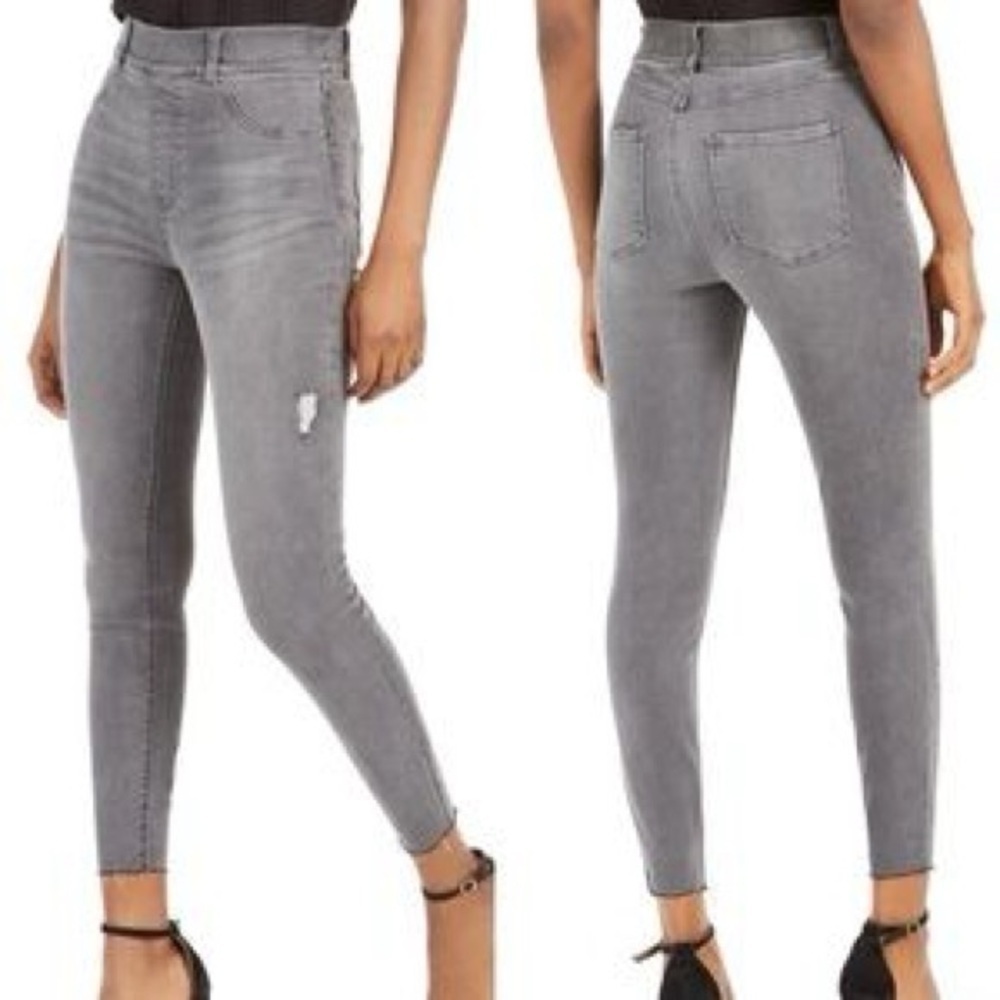 Spanx Size S Distressed Ankle Skinny Jeans, Vintage Grey